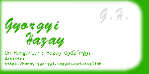 gyorgyi hazay business card